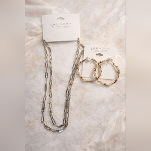 Laundry by Shelli Segal Jewelry Set – Necklace + Hoop Earrings (NWT